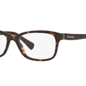 Coach HC6089 Prescription Eyewear Frames, Dark Tortoise/Demo Lens, 51 mm