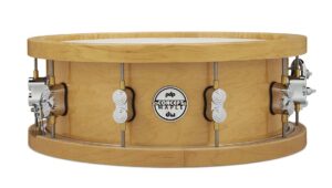 pdp 20-ply maple snare with wood hoops and chrome hardware 14 x 5.5 in.