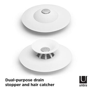 Umbra 023464-660 Flex Drain Stop/Hair Catcher, White