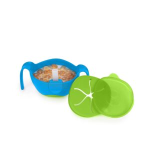 b.box 3 in 1 toddler bowl | includes straw, lid & no spill snack insert | dishwasher & microwave safe | bpa free | ages 6 mo+ (ocean breeze, 8.5 oz)