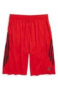 adidas men's ultimate core short (large, scarlet/black)