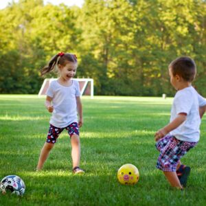 Daball Kid and Toddler Soccer Ball - Size 1 and Size 3, Pump and Gift Box Included (Size 1, Happy, The Zebra)