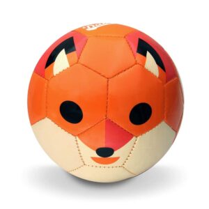 daball kid and toddler soccer ball - size 1 and size 3, pump and gift box included (size 1, terry, the fox)