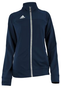 adidas women's climalite utility jacket,navy/white large