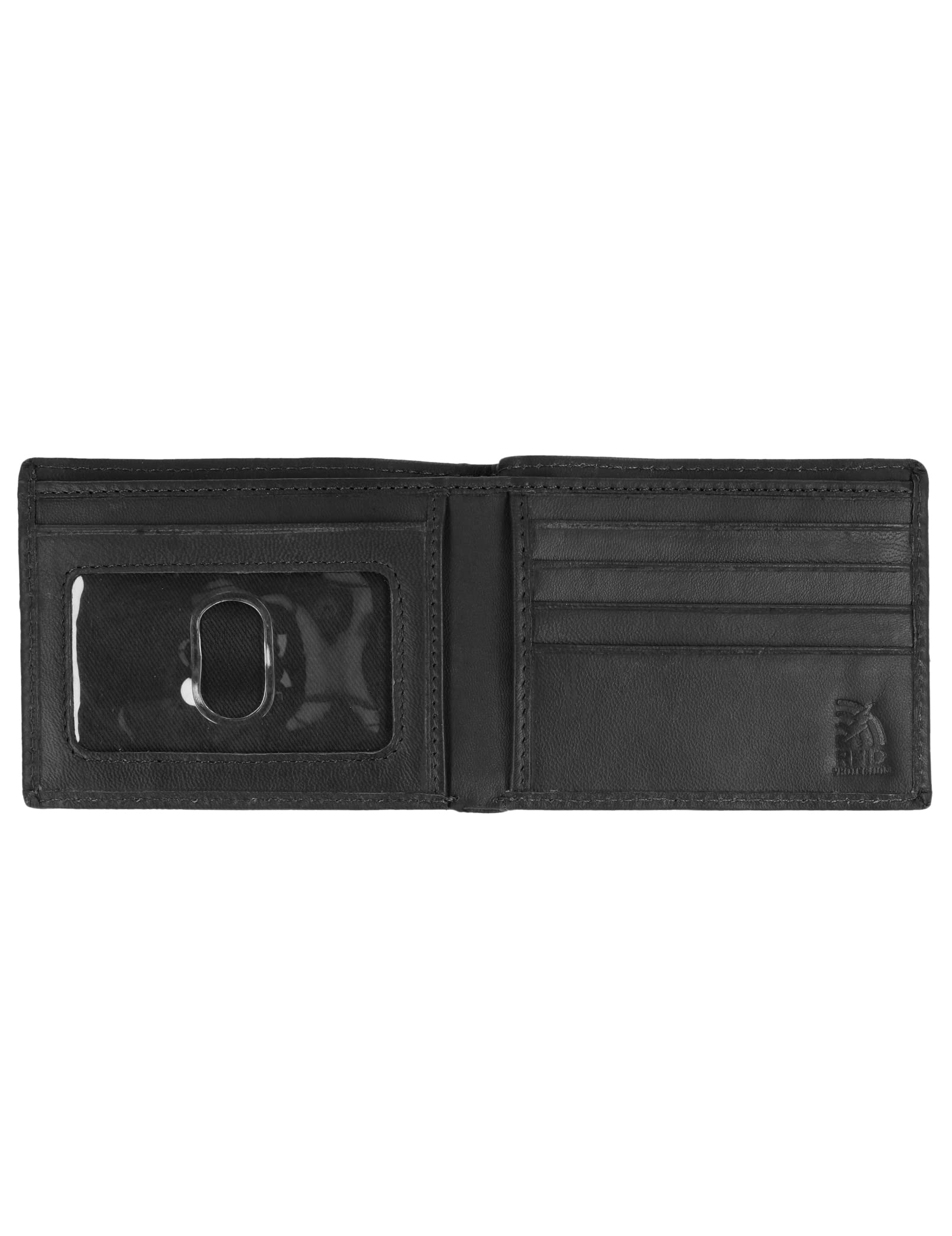 Steve Madden RFID Leather Wallet Gift Set With Key Fob Billfold, Black, One Size US