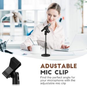 Inovat Pack of 3 Pcs Universal Adjustable Microphone Butterfly Clip Mic Clip Holder for Mic Stand with 5/8" Male to 3/8" Female Adapter