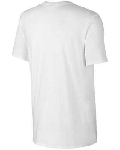 NIKE Sportswear Men's Club Embroidered Futura Tee, White/Black, Medium