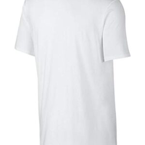 NIKE Sportswear Men's Club Embroidered Futura Tee, White/Black, Medium