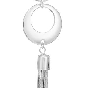 Nine West Ring Around Silvertone Tassel Pendant Necklace, 36" L