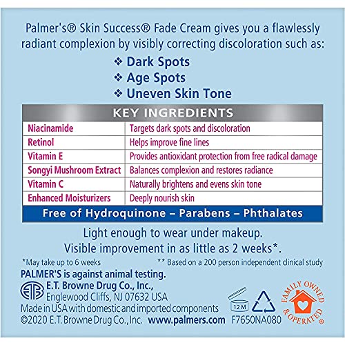 Palmer's Skin Success Anti-Dark Spot Fade Cream for Dry Skin 2.70 oz (Pack of 2)