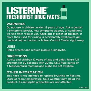 Listerine Antiseptic Mouthwash, Fresh Burst 250 mL (Pack of 3)