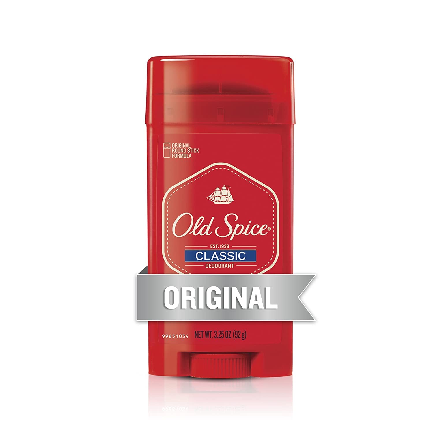 Old Spice Classic Deodorant Stick, Original 3.25 oz ( Pack of 5)