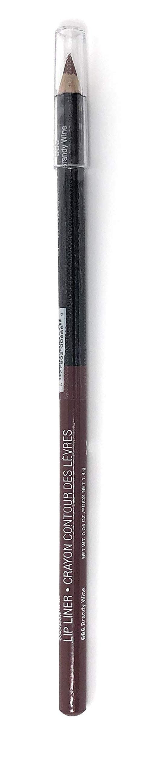 Wet n Wild Color Icon Lip Liner Pencil, Brandy Wine [666] 0.04 oz (Pack of 4)