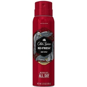 old spice refresh body spray, hawkridge 3.75 oz (pack of 2)