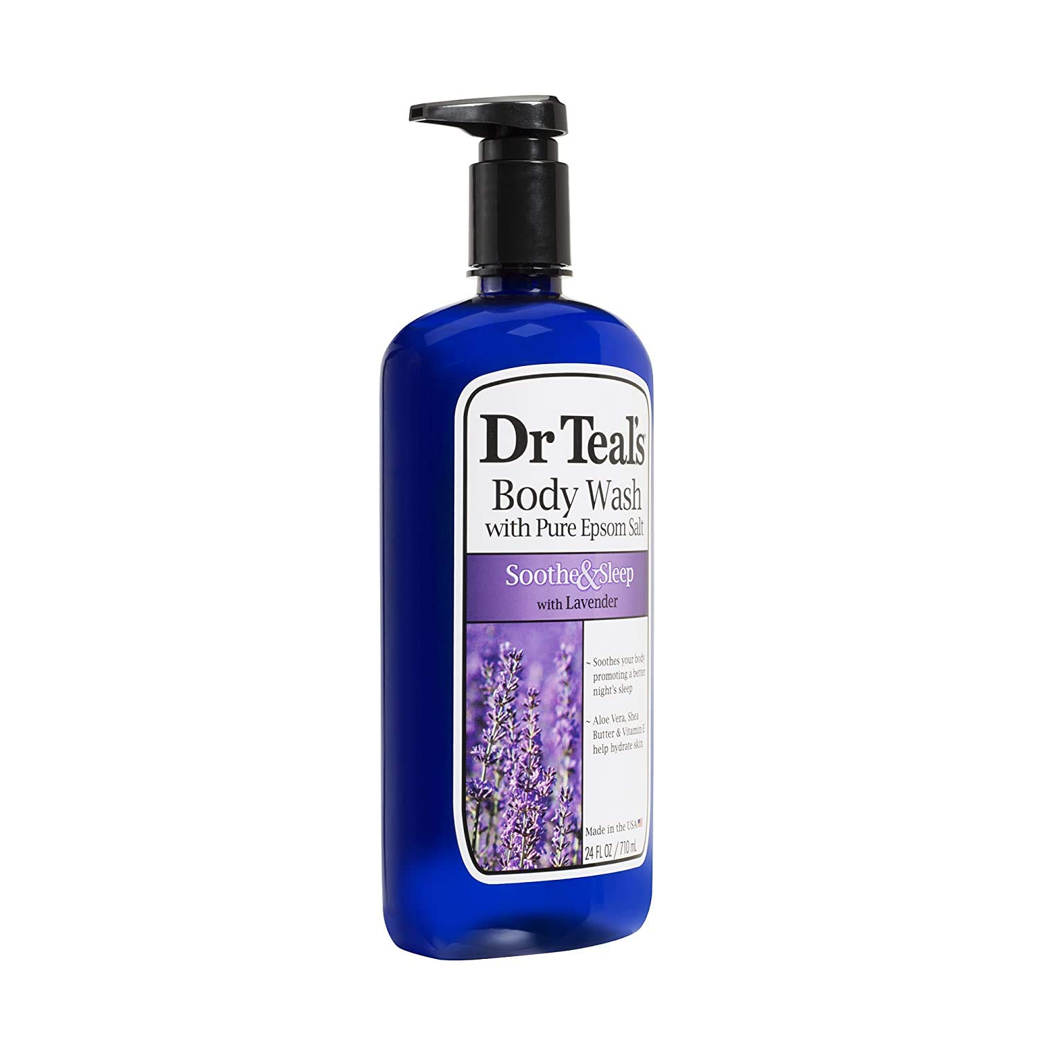 Dr. Teal's Lavender Body Wash Gift Set (2 Pack, 24oz Ea.) - Soothe & Sleep Lavender with Essential Oils Blended with Pure Epsom Salt - Ease Aches & Pains, Alleviate Daily Stress at Home