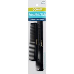 conair hard rubber pocket and barber comb 2 ea (pack of 3)