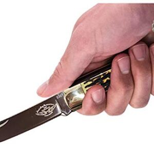 Knife 7.5 Inch 420C Pocket Knife Rose Wooden Handel for Men Folding Knife Outdoors & Sports Hunting Camping Hiking Best EDC Camping Knife