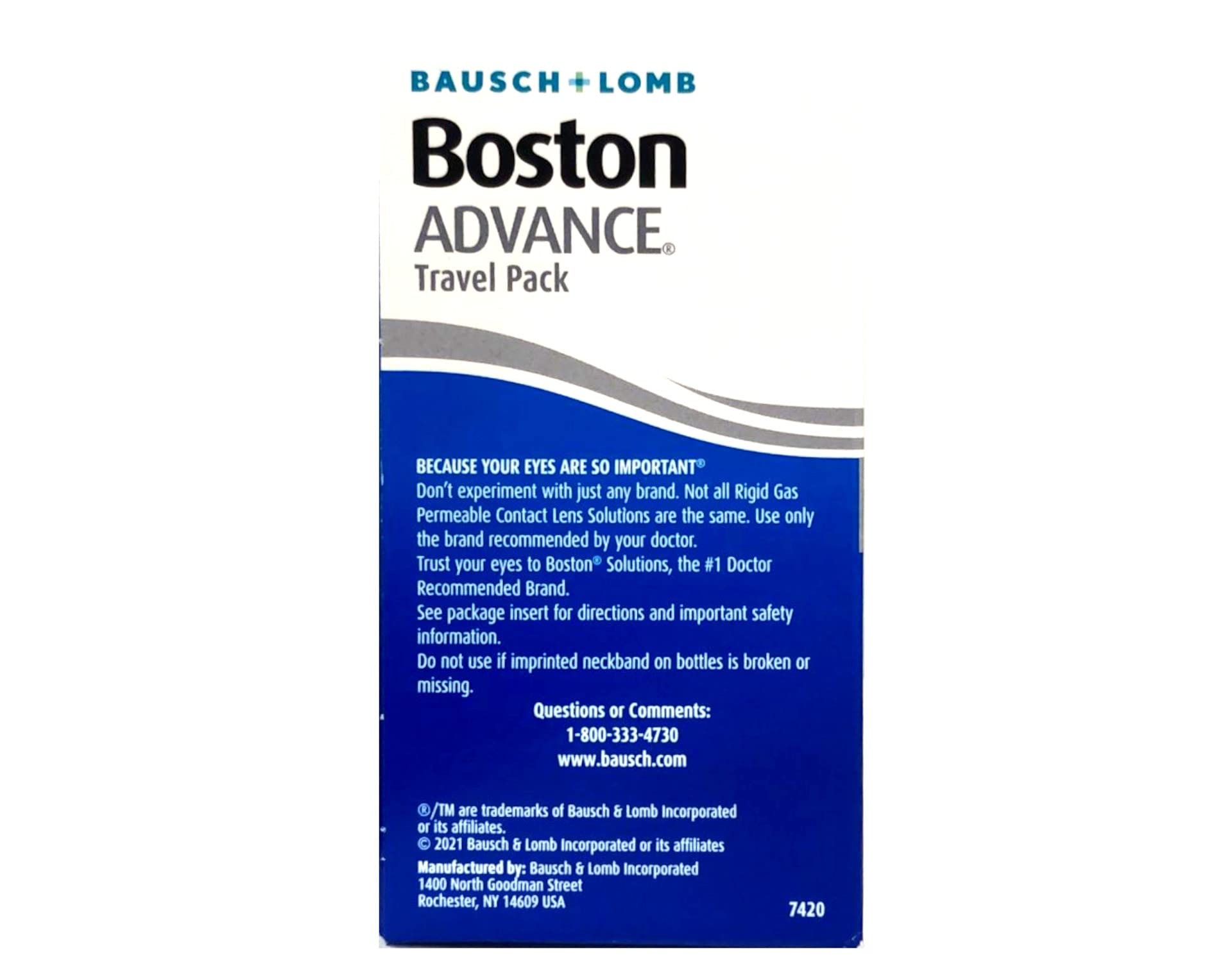 Bausch & Lomb Boston Advance Formula Travel Pack 1 Each (Pack of 2)