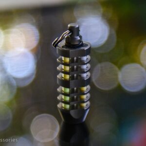 TEC-T3-6X Titanium Isotope Triode Fob - Titanium Tritium Vial Lantern - 3mm x 23mm - 3mm x 11mm - Camping Accessories - Gifts for Men - Keychain Accessories - Survival Gear - Outdoor Toys - Cool Stuff