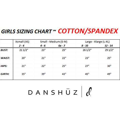 Danz N Motion by Danshuz Girl's Empire Front Seam Leotard 2425c (Black, 6X/7)