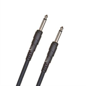 d'addario accessories speaker cable - shielded for noise reduction - 1/4 inch male to 1/4 inch male - classic series - classic series/76.2 mm - straight ends - 1 pack