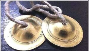 hand made brass tingsha cymbals chimes bell metal kartals iskon kirtan