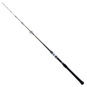 ugly stik 7’ tiger elite spinning rod, one piece nearshore/offshore rod, 14-40lb line rating, heavy rod power, 1-5 oz. lure rating, versatile and dependable,black