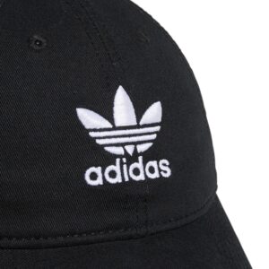 adidas Originals Women's Relaxed Fit Adjustable Strapback Cap, Black/White, One Size