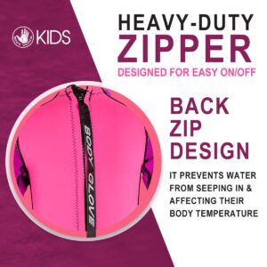 Body Glove Pro 3 Kids Wetsuit 2mm Children's Shorty Wetsuit Fits 30-40 LBS, Back-Zip Short Sleeve Springsuit for Diving Swimming Surfing Water Sports