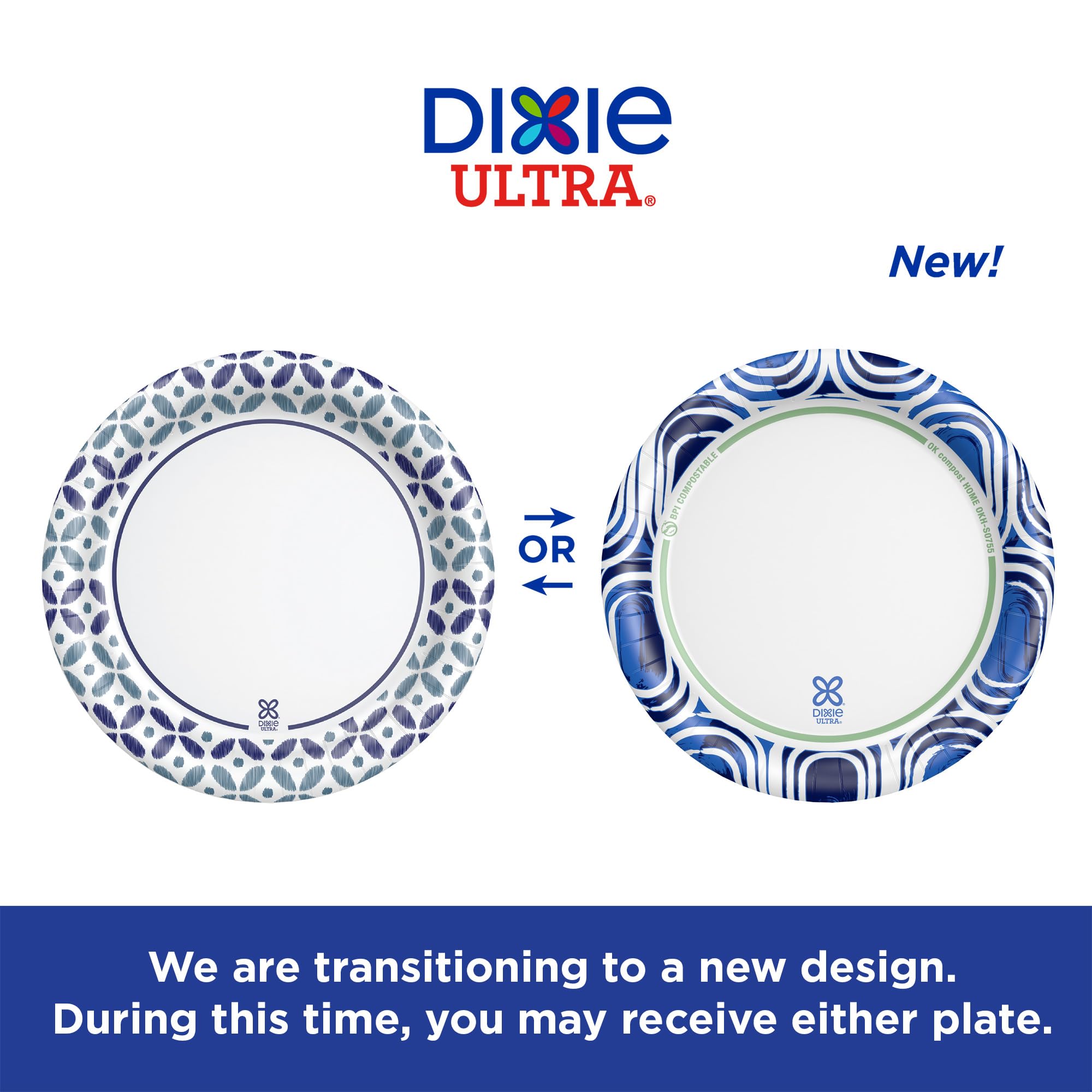 Dixie Ultra, Small Paper Plates, 6 7/8" Inch, 44 Count, 3X Stronger*, Heavy Duty, Microwave-Safe, Soak-Proof, Cut Resistant, Disposable Plates For Heavy, Messy Meals