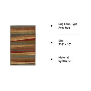 Mohawk Home Mayan Sunset Stripe 7' 6" x 10' Area Rug - Tan - Perfect for Living Room, Dining Room, Office