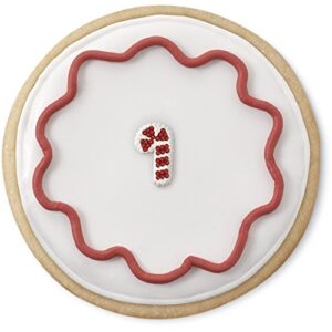 Wilton Mini Candy Cane Edible Cupcake Toppers, red, green