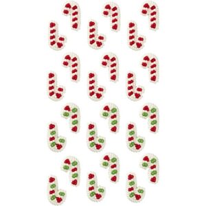 Wilton Mini Candy Cane Edible Cupcake Toppers, red, green