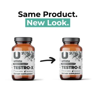 UMZU Testro-X - Testosterone Support Supplement to Support Healthy Testosterone Production, Blend of Vitamins, Minerals, and Herbs - (30 Day Supply 90 Capsules)