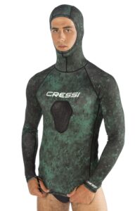 cressi men's hooded, camo green, 3x-large