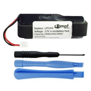 mpf products 1600mah extended lis1441, lip1450 battery replacement compatible with sony ps3 playstation 3 move motion controller cech-zcm1e, cech-zcm1u