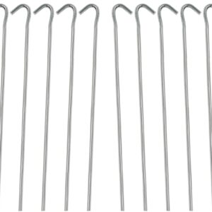 HUJI 20PCS Galvanized Steel Tent Pegs Stakes