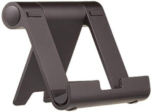 amazon basics multi-angle portable stand for ipad tablet, e-reader and phone - black