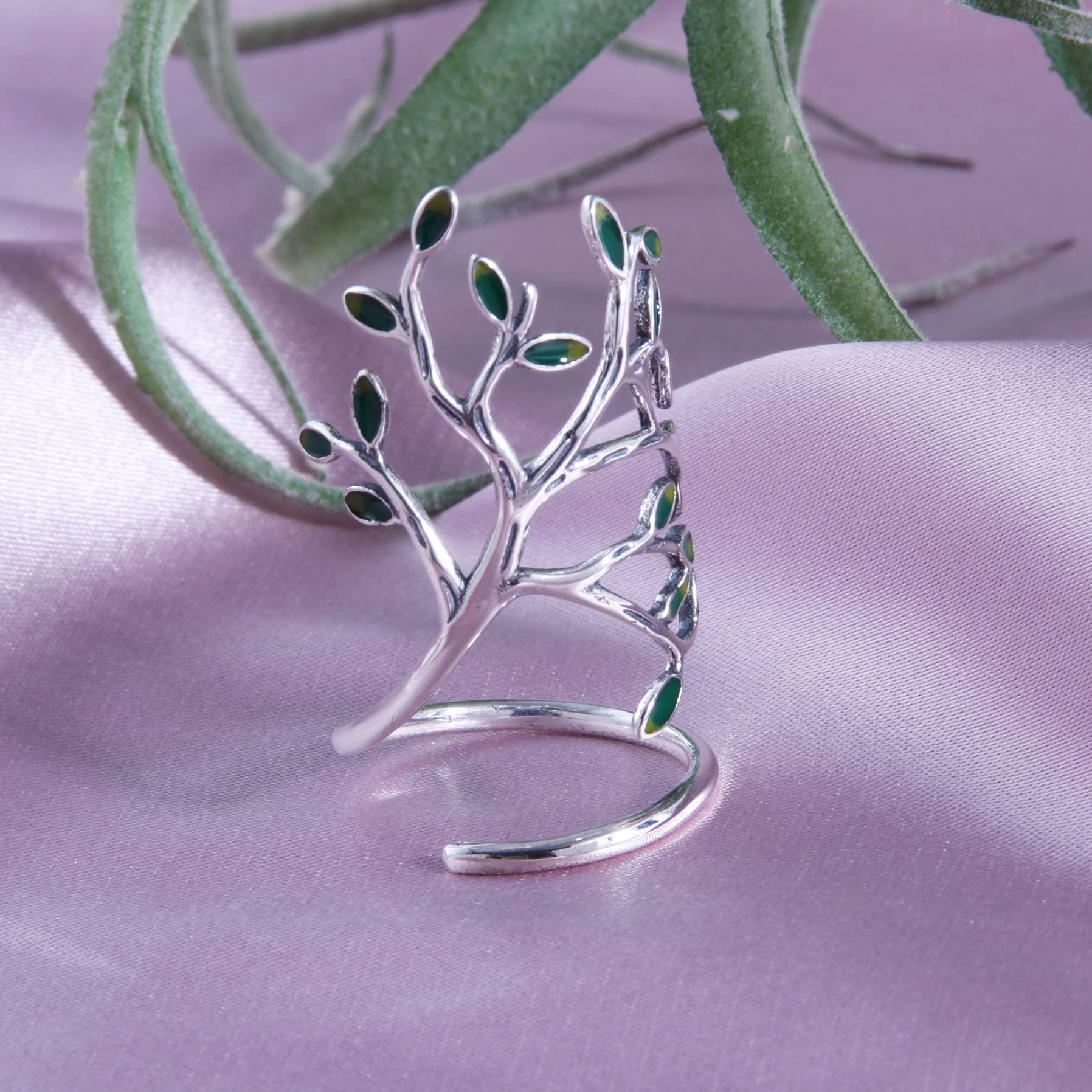 Helen de Lete Innovative The Tree Of Life Sterling Silver Open Ring