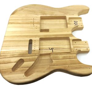 Solo ST Style Double Neck DIY Guitar Kit, Paulownia Body, DSTK-1