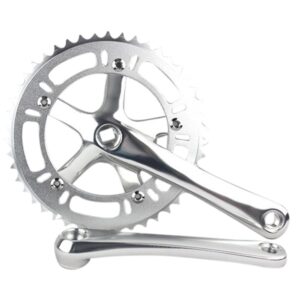 senqi 46t single speed fixed gear crankset cranks (silver)