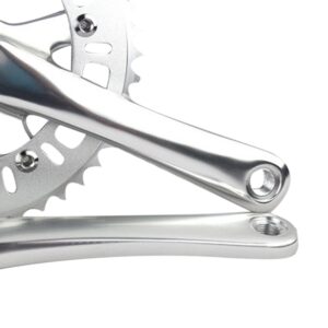 SENQI 46T Single Speed Fixed Gear Crankset Cranks (Silver)