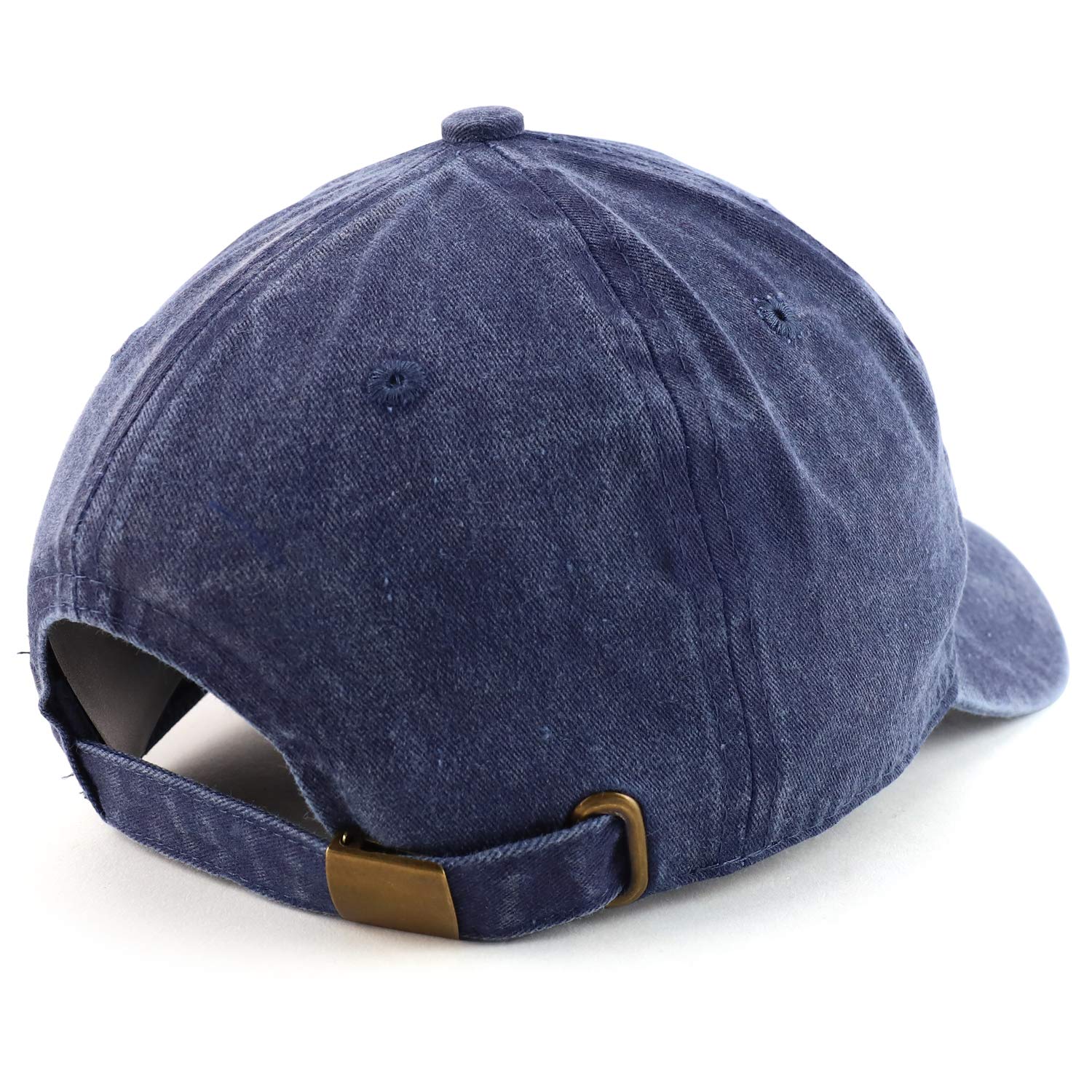 Trendy Apparel Shop Best Pop Pop Ever Embroidered Soft Fit Washed Cotton Baseball Cap - Navy