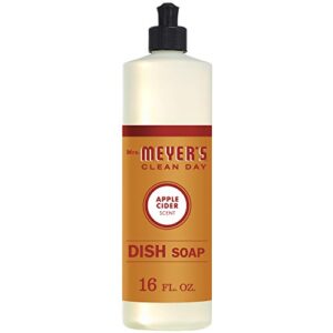 mrs. meyer's clean day liquid dish soap, biodegradable formula, limited edition apple cider, 16 fl. oz