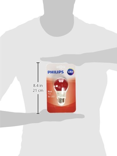 Philips 60 Watt Equivalent Red A19 Medium Base LED 8 Watt Equivalent Light Bulb