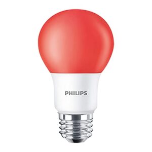 Philips 60 Watt Equivalent Red A19 Medium Base LED 8 Watt Equivalent Light Bulb