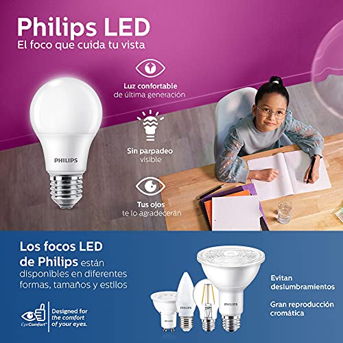 Philips 60 Watt Equivalent Red A19 Medium Base LED 8 Watt Equivalent Light Bulb