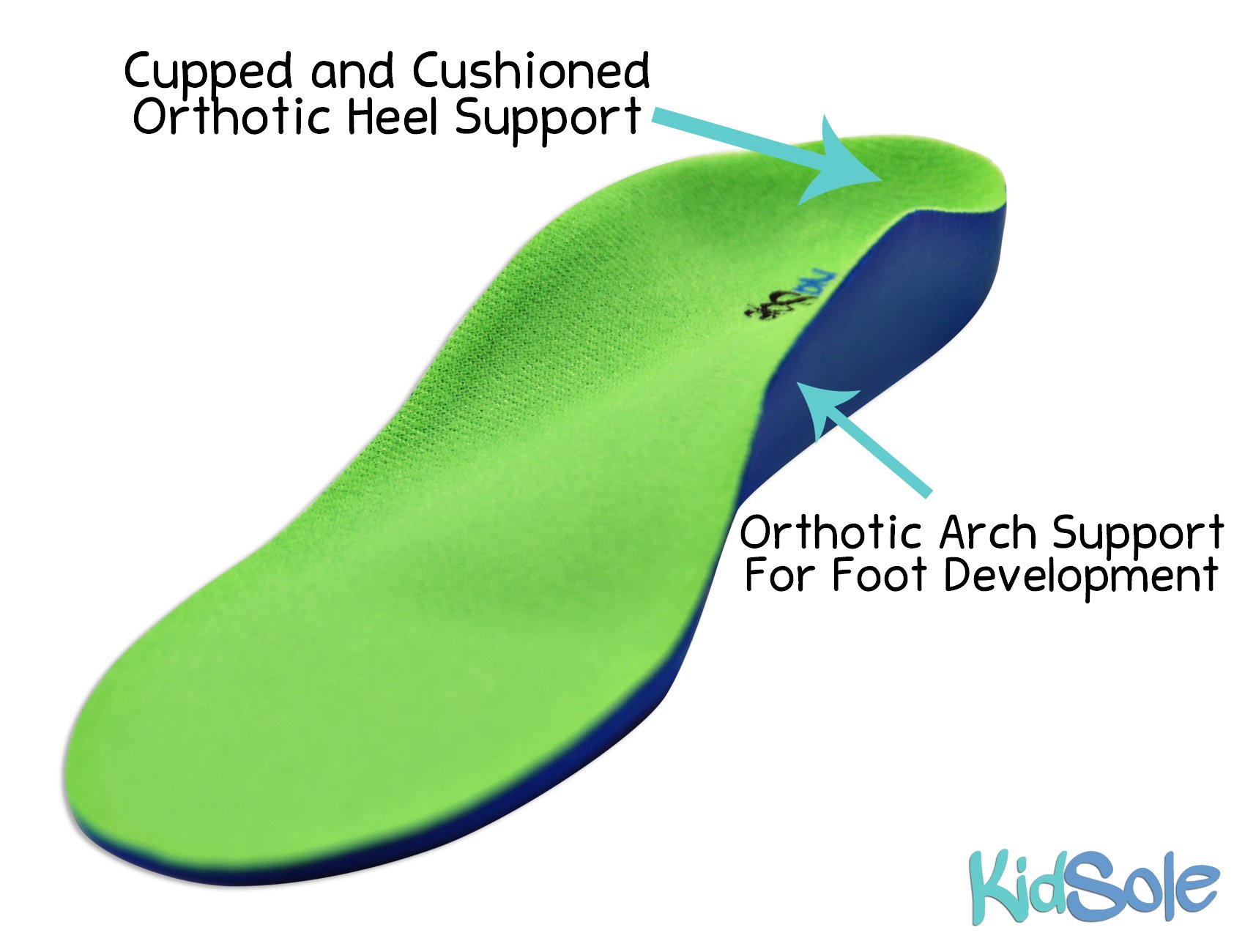 Orthotics Premium Medical Grade Insole for Children with Heel and Arch Problems (22 CM) Kids Size 2-3.5