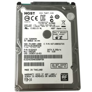 HGST Travelstar 7K1000 2.5-Inch 1TB 7200 RPM SATA III 32MB Cache Internal Hard Drive 0J22423 (Renewed)