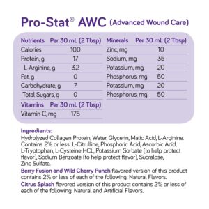 Pro-Stat Advanced Wound Care (AWC), Concentrated Liquid Protein Medical Food - Citrus Splash Punch Flavor, 30 Fl Oz bottle (Case of 4)